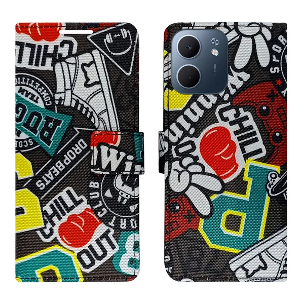 Black_Artificial_Leather_See_Through_Design_Magnetic_Case_For_Oppo_A5x_5G