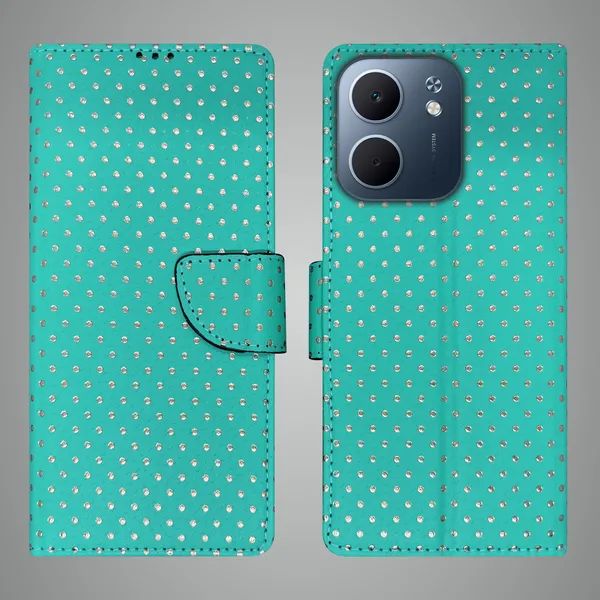 Green_Artificial_Leather_See_Through_Design_Magnetic_Case_For_Oppo_A5x_5G