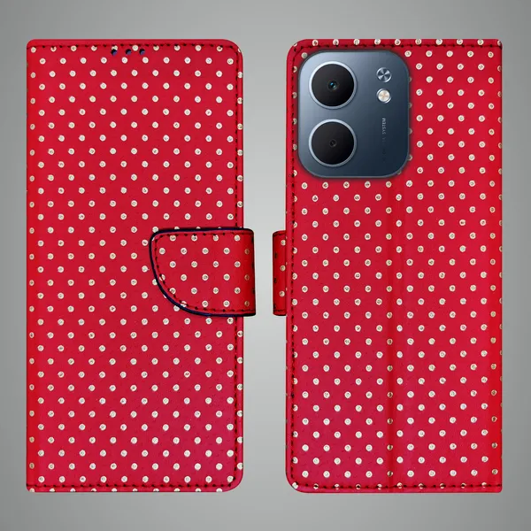 Red_Artificial_Leather_See_Through_Design_Magnetic_Case_For_Oppo_A5x_5G