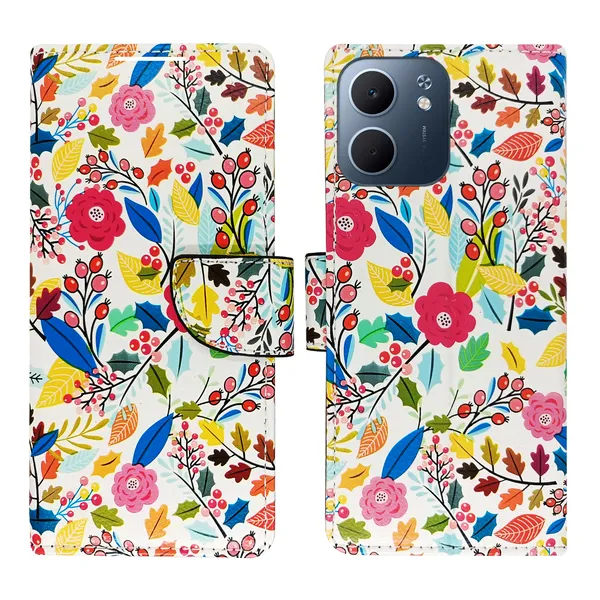 White_Artificial_Leather_See_Through_Design_Magnetic_Case_For_Oppo_A5x_5G
