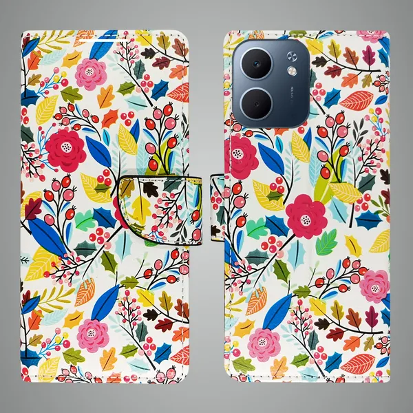 White_Artificial_Leather_See_Through_Design_Magnetic_Case_For_Oppo_A5x_5G