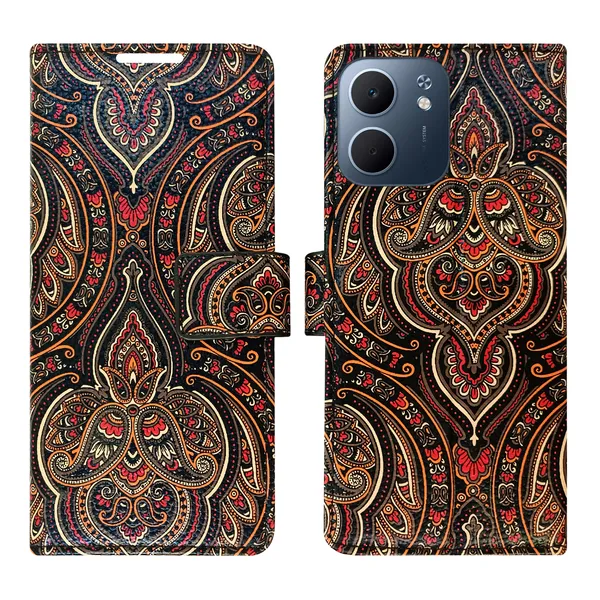 Black_Artificial_Leather_See_Through_Design_Magnetic_Case_For_Oppo_A5x_5G