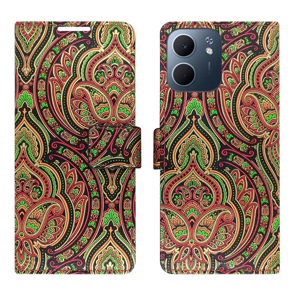 Green_Artificial_Leather_See_Through_Design_Magnetic_Case_For_Oppo_A5x_5G