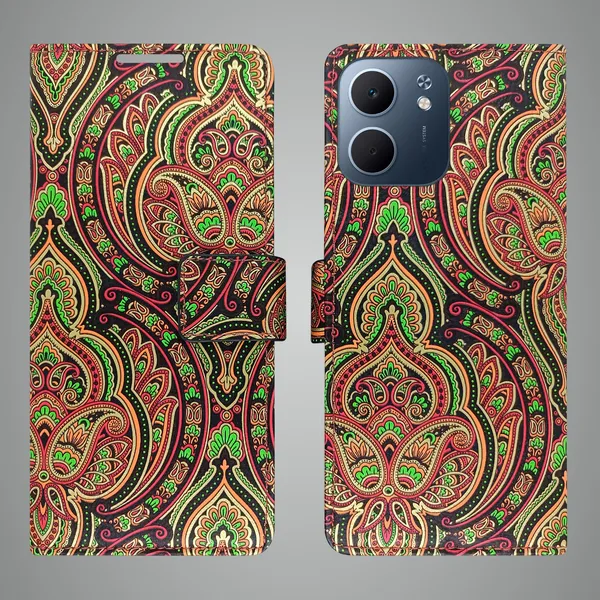 Green_Artificial_Leather_See_Through_Design_Magnetic_Case_For_Oppo_A5x_5G