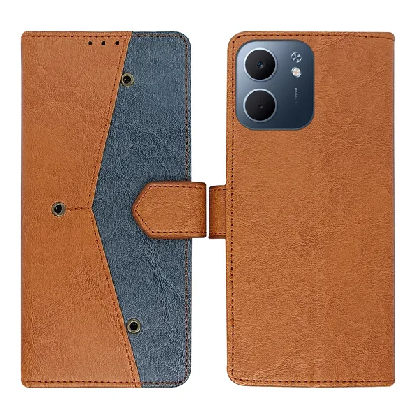 Brown_Artificial_Leather_See_Through_Design_Magnetic_Case_For_Oppo_A5x_5G