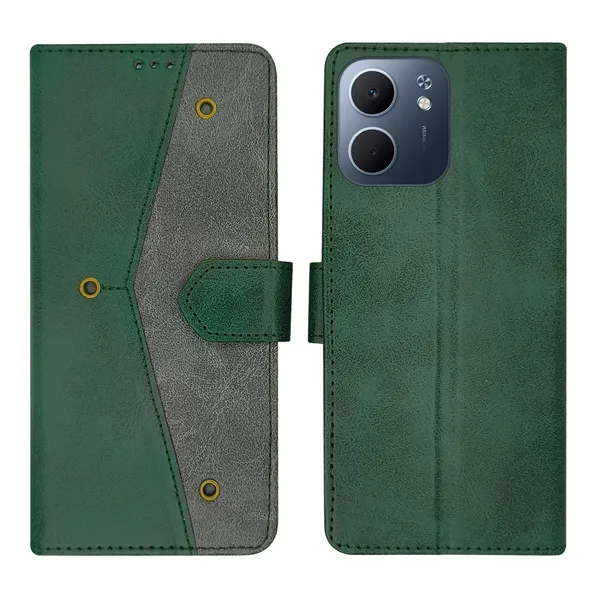 Green_Artificial_Leather_See_Through_Design_Magnetic_Case_For_Oppo_A5x_5G