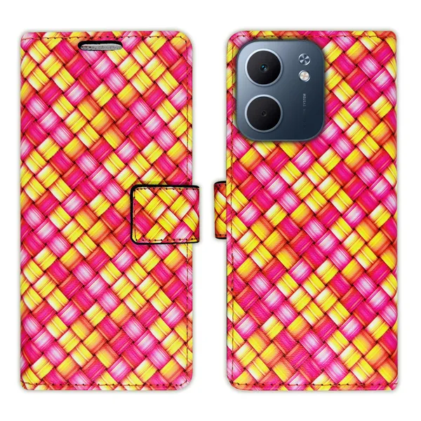 Pink_Artificial_Leather_See_Through_Design_Magnetic_Case_For_Oppo_A5x_5G