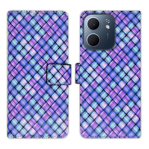 Purple_Artificial_Leather_See_Through_Design_Magnetic_Case_For_Oppo_A5x_5G