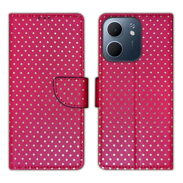 Pink_Artificial_Leather_See_Through_Design_Magnetic_Case_For_Oppo_A5x_5G