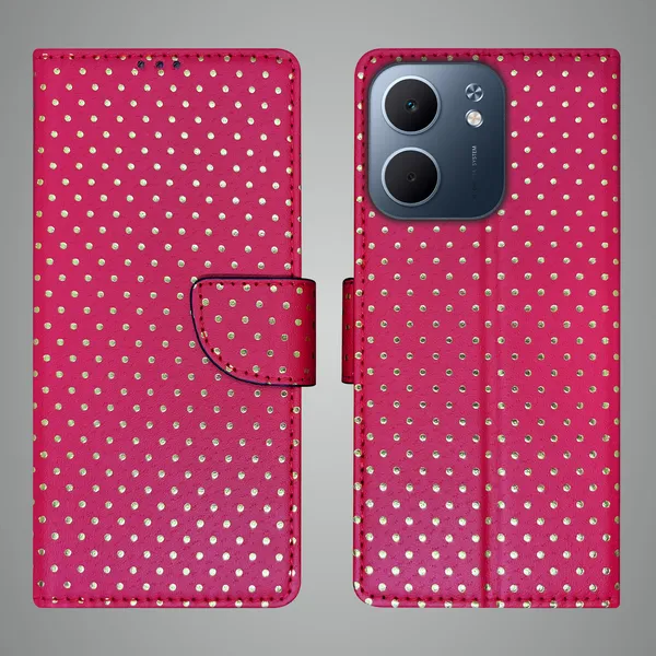 Pink_Artificial_Leather_See_Through_Design_Magnetic_Case_For_Oppo_A5x_5G