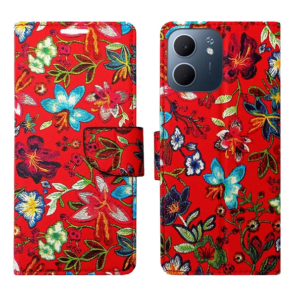 Red_Artificial_Leather_See_Through_Design_Magnetic_Case_For_Oppo_A5x_5G