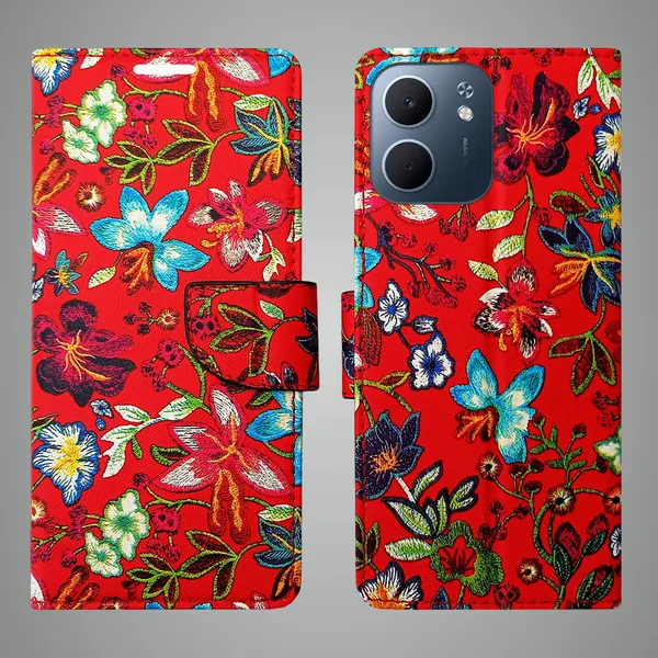 Red_Artificial_Leather_See_Through_Design_Magnetic_Case_For_Oppo_A5x_5G