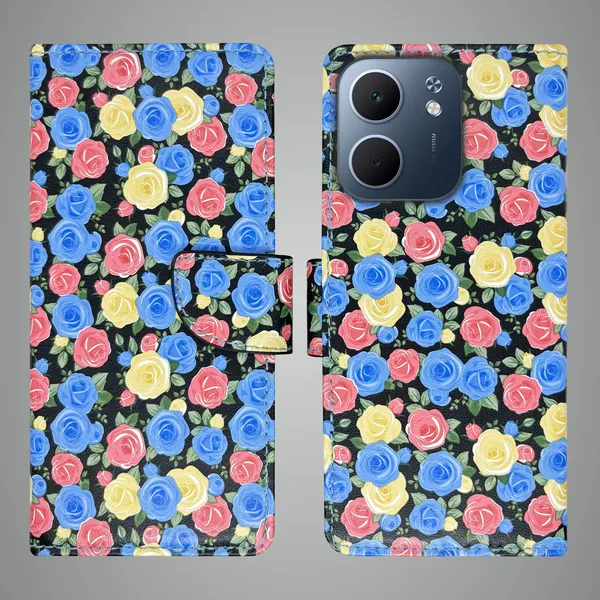 Blue_Artificial_Leather_See_Through_Design_Magnetic_Case_For_Oppo_A5x_5G