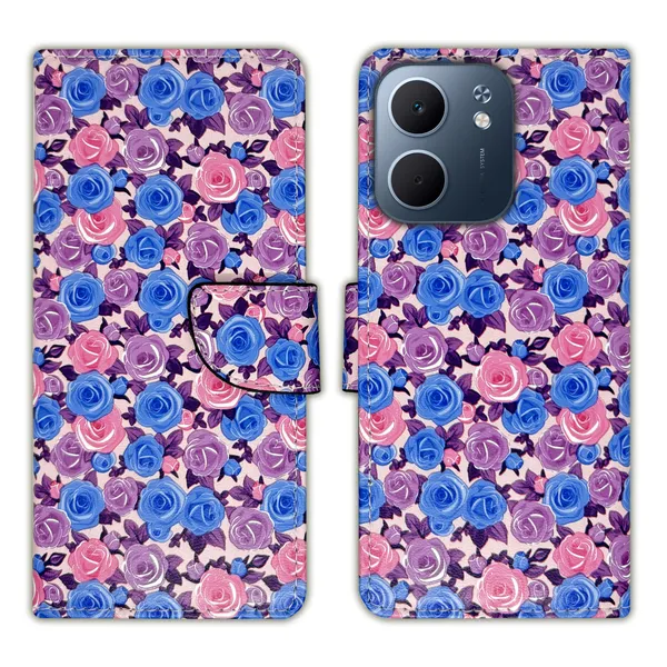 Purple_Artificial_Leather_See_Through_Design_Magnetic_Case_For_Oppo_A5x_5G