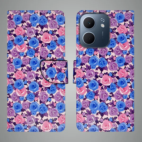 Purple_Artificial_Leather_See_Through_Design_Magnetic_Case_For_Oppo_A5x_5G