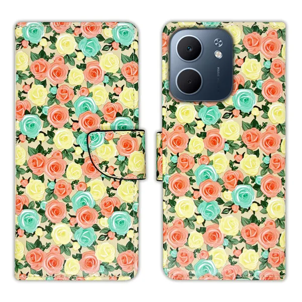 Yellow_Artificial_Leather_See_Through_Design_Magnetic_Case_For_Oppo_A5x_5G