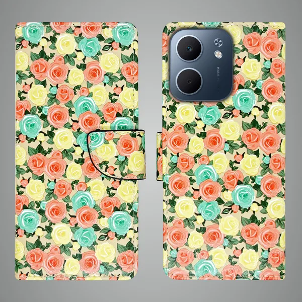 Yellow_Artificial_Leather_See_Through_Design_Magnetic_Case_For_Oppo_A5x_5G