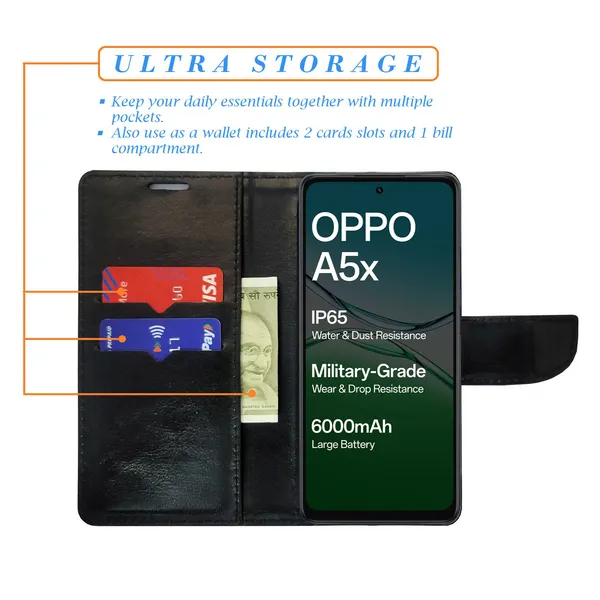 Multicolor_Artificial_Leather_See_Through_Design_Magnetic_Case_For_Oppo_A5x_5G