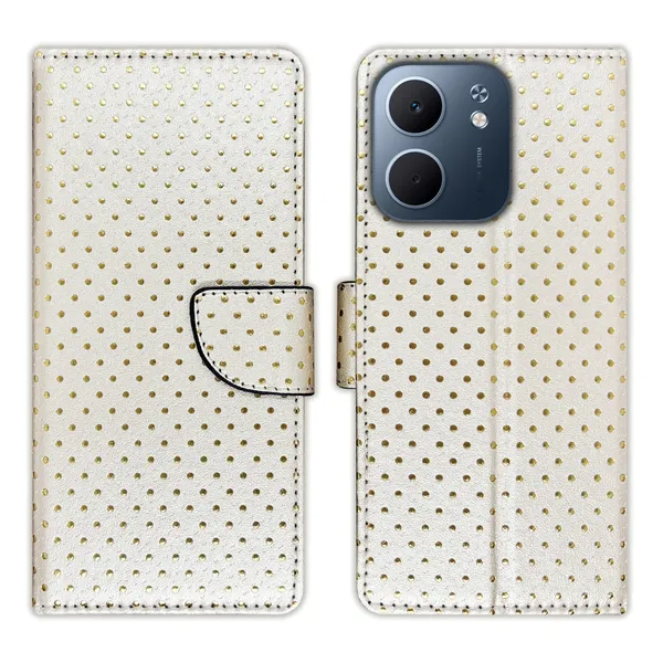 White_Artificial_Leather_See_Through_Design_Magnetic_Case_For_Oppo_A5x_5G