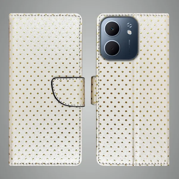 White_Artificial_Leather_See_Through_Design_Magnetic_Case_For_Oppo_A5x_5G