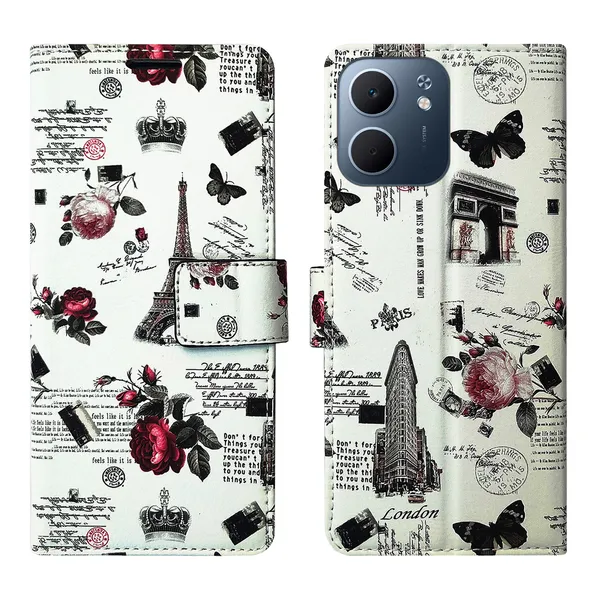 White_Artificial_Leather_See_Through_Design_Magnetic_Case_For_Oppo_A5x_5G