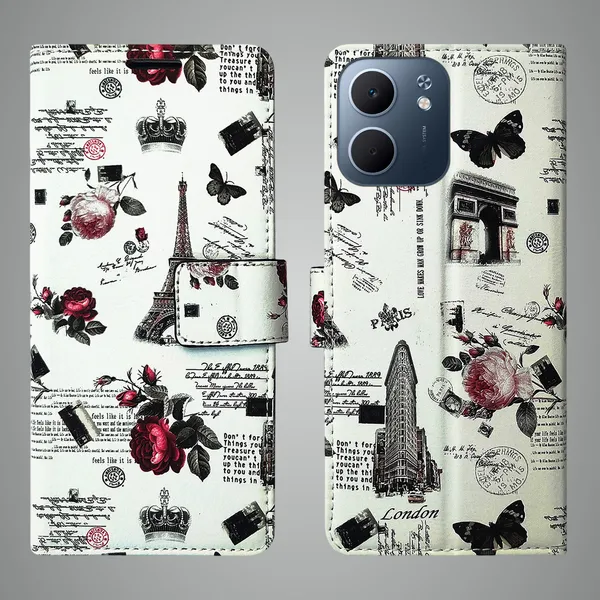 White_Artificial_Leather_See_Through_Design_Magnetic_Case_For_Oppo_A5x_5G