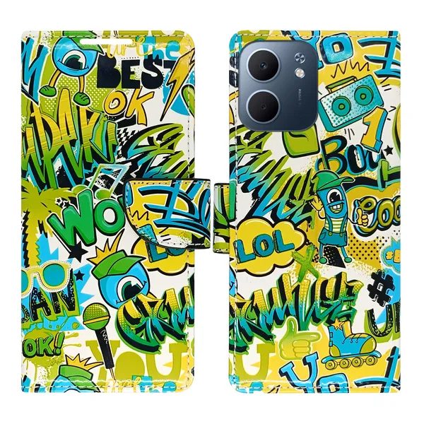 Green_Artificial_Leather_See_Through_Design_Magnetic_Case_For_Oppo_A5x_5G