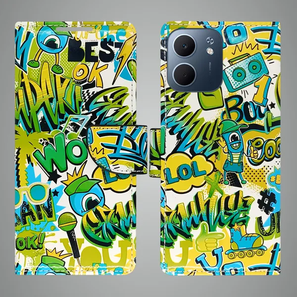 Green_Artificial_Leather_See_Through_Design_Magnetic_Case_For_Oppo_A5x_5G
