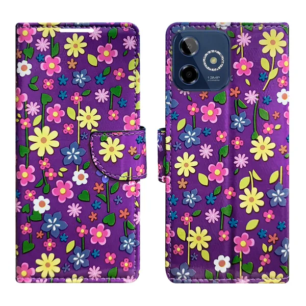 Purple_Artificial_Leather_See_Through_Design_Magnetic_Case_For_Lava_Shark_5G