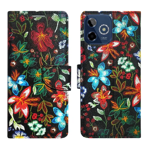 Black_Artificial_Leather_See_Through_Design_Magnetic_Case_For_Lava_Shark_5G