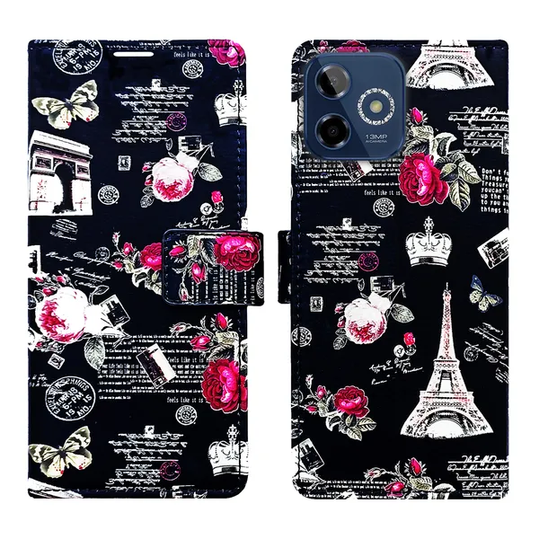 Black_Artificial_Leather_See_Through_Design_Magnetic_Case_For_Lava_Shark_5G