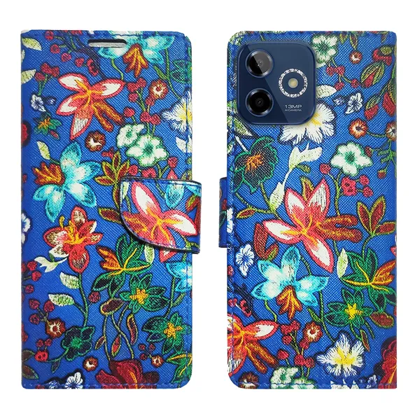Blue_Artificial_Leather_See_Through_Design_Magnetic_Case_For_Lava_Shark_5G