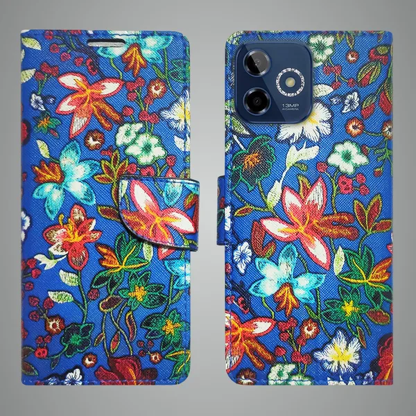 Blue_Artificial_Leather_See_Through_Design_Magnetic_Case_For_Lava_Shark_5G