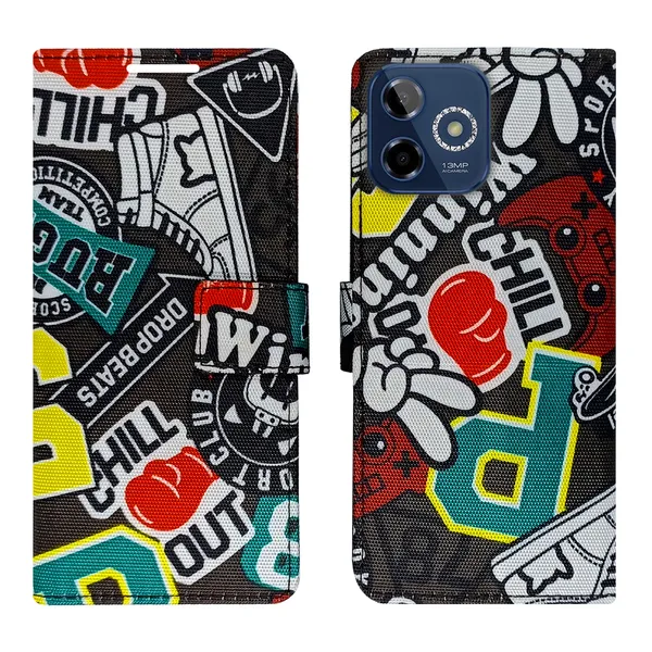 Black_Artificial_Leather_See_Through_Design_Magnetic_Case_For_Lava_Shark_5G