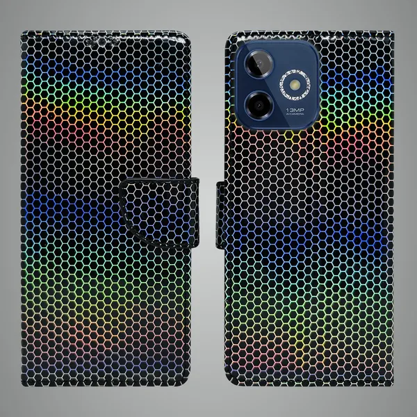 Multicolor_Artificial_Leather_See_Through_Design_Magnetic_Case_For_Lava_Shark_5G