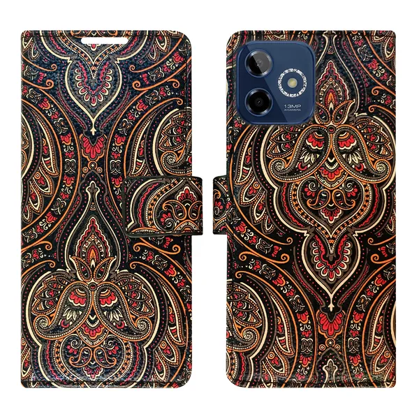 Black_Artificial_Leather_See_Through_Design_Magnetic_Case_For_Lava_Shark_5G