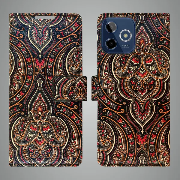 Black_Artificial_Leather_See_Through_Design_Magnetic_Case_For_Lava_Shark_5G
