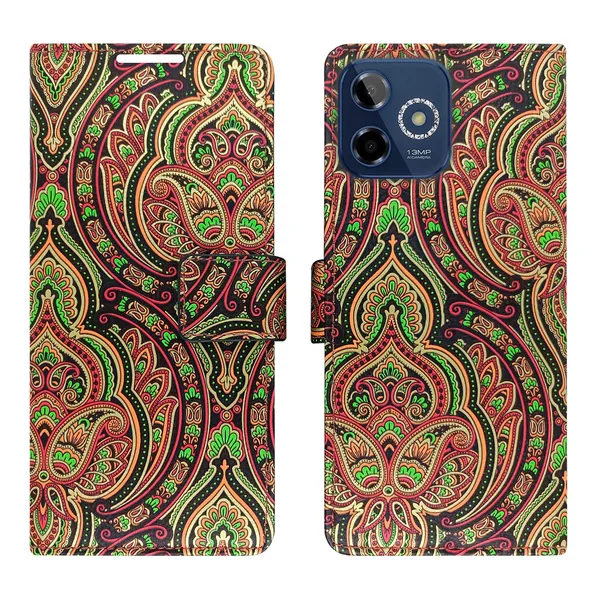 Green_Artificial_Leather_See_Through_Design_Magnetic_Case_For_Lava_Shark_5G