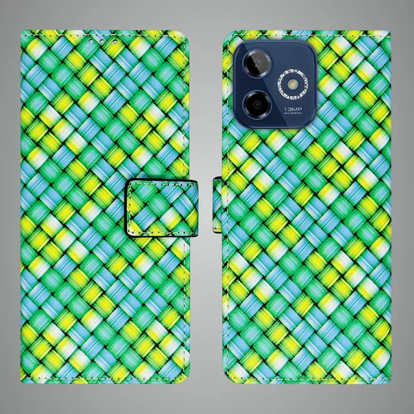 Green_Artificial_Leather_See_Through_Design_Magnetic_Case_For_Lava_Shark_5G