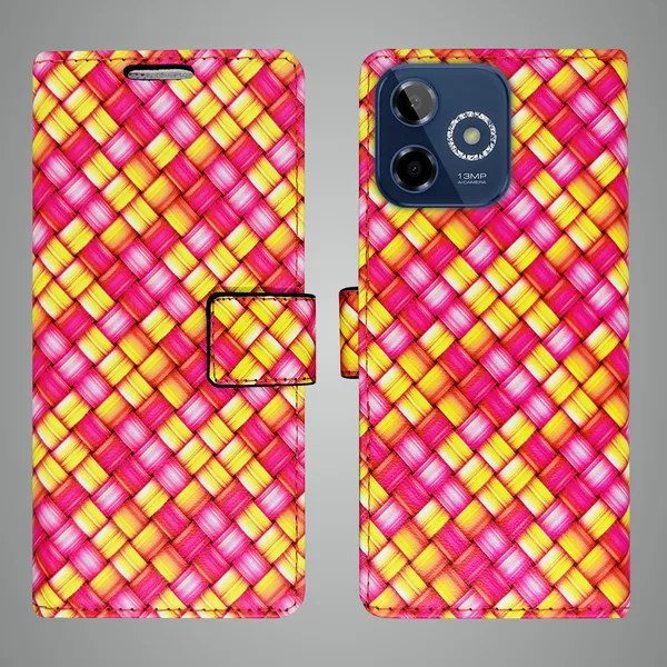 Pink_Artificial_Leather_See_Through_Design_Magnetic_Case_For_Lava_Shark_5G