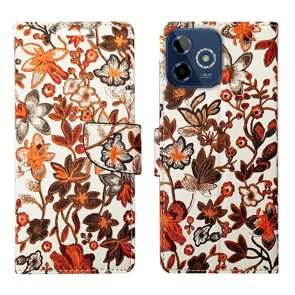 Orange_Artificial_Leather_See_Through_Design_Magnetic_Case_For_Lava_Shark_5G