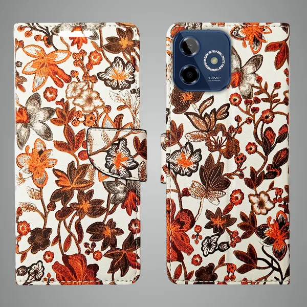 Orange_Artificial_Leather_See_Through_Design_Magnetic_Case_For_Lava_Shark_5G