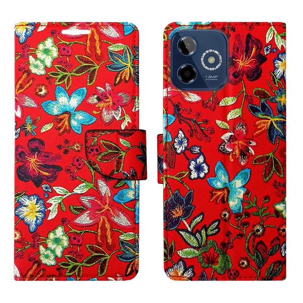Red_Artificial_Leather_See_Through_Design_Magnetic_Case_For_Lava_Shark_5G