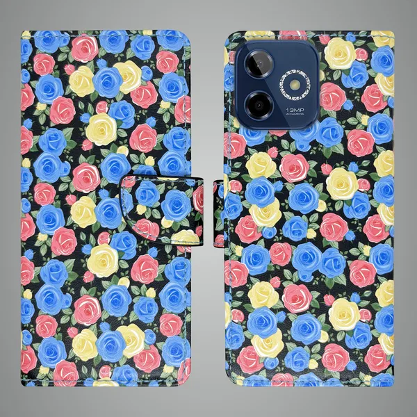 Blue_Artificial_Leather_See_Through_Design_Magnetic_Case_For_Lava_Shark_5G
