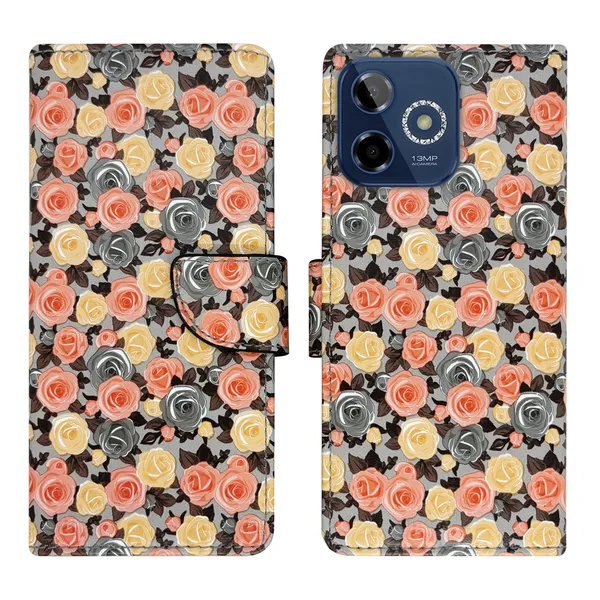 Orange_Artificial_Leather_See_Through_Design_Magnetic_Case_For_Lava_Shark_5G