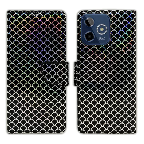 Multicolor_Artificial_Leather_See_Through_Design_Magnetic_Case_For_Lava_Shark_5G