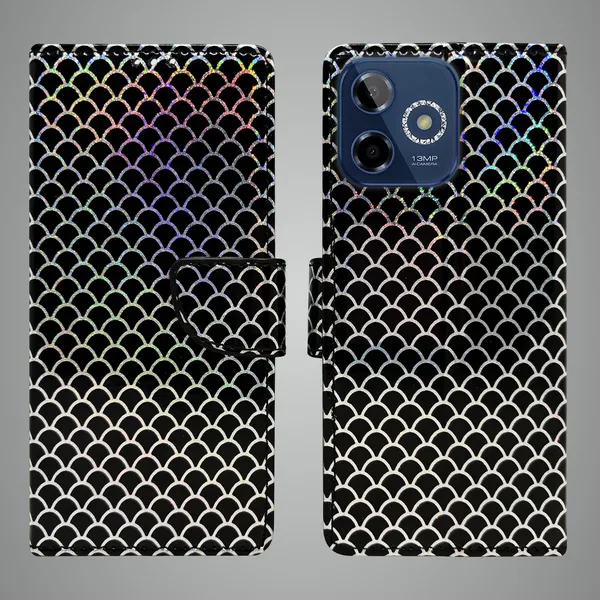 Multicolor_Artificial_Leather_See_Through_Design_Magnetic_Case_For_Lava_Shark_5G
