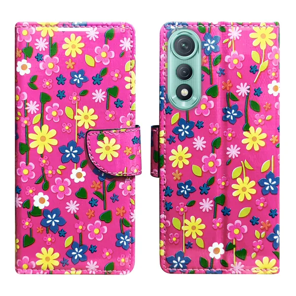 Pink_Artificial_Leather_See_Through_Design_Magnetic_Case_For_Tecno_Pova_Curve_5G