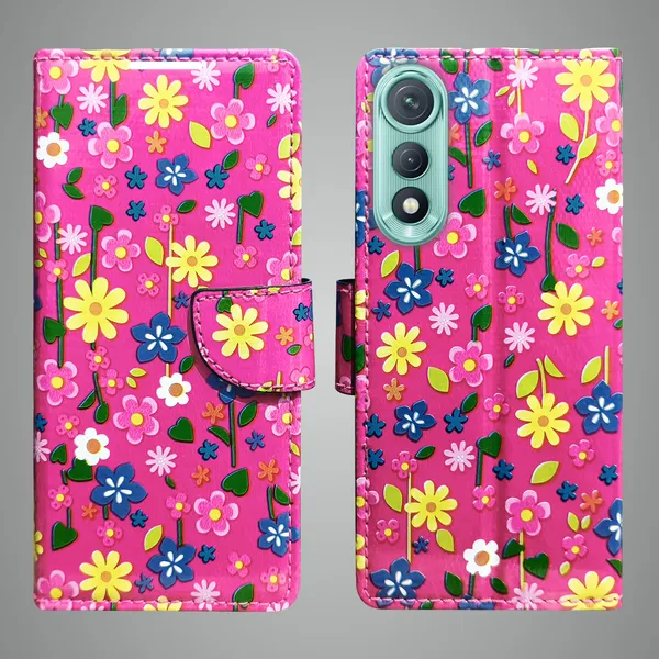 Pink_Artificial_Leather_See_Through_Design_Magnetic_Case_For_Tecno_Pova_Curve_5G