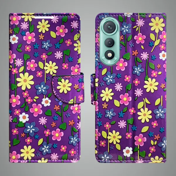 Purple_Artificial_Leather_See_Through_Design_Magnetic_Case_For_Tecno_Pova_Curve_5G